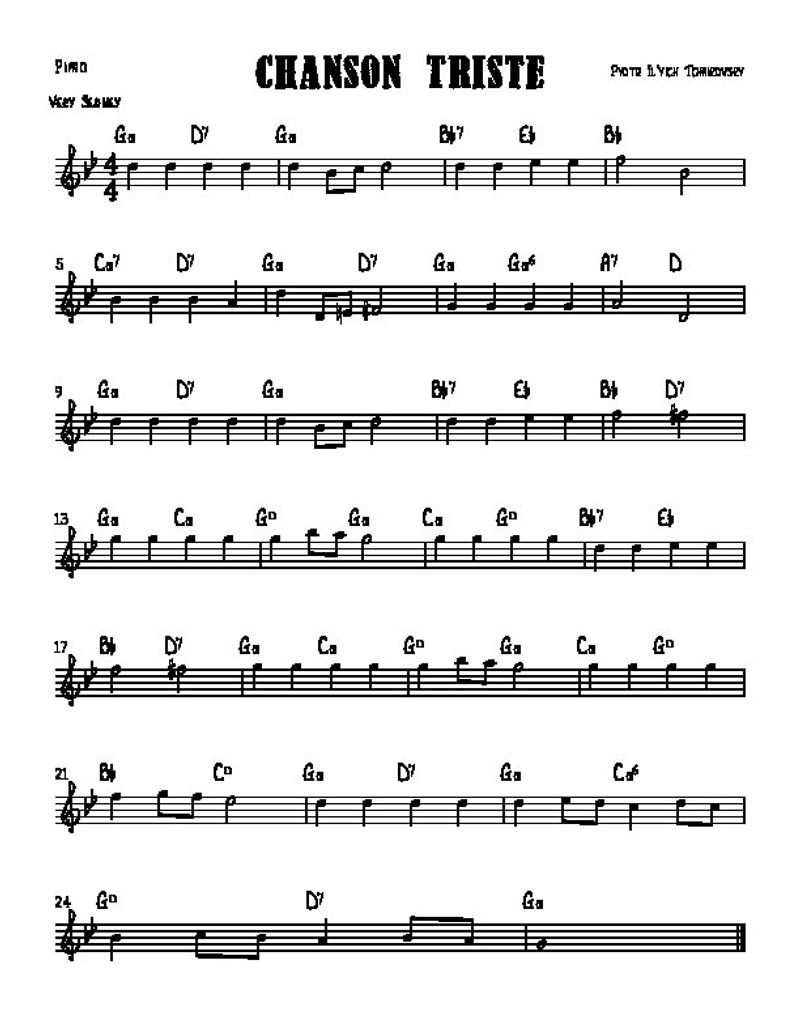 Chanson Triste
