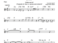 Largo from Handel's Serse for Piano (Lead Sheet)