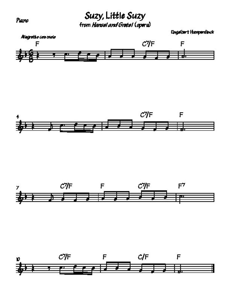Suzy Little Suzy Humperdinck