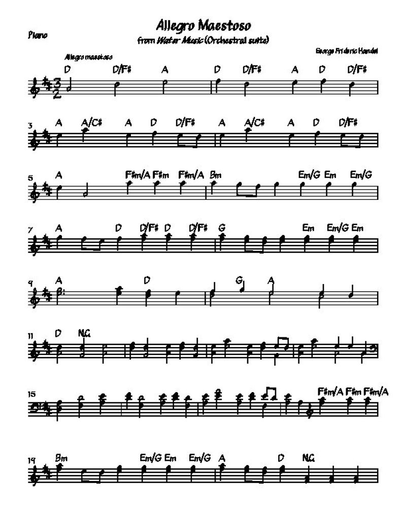 Allegro Maestro Handel