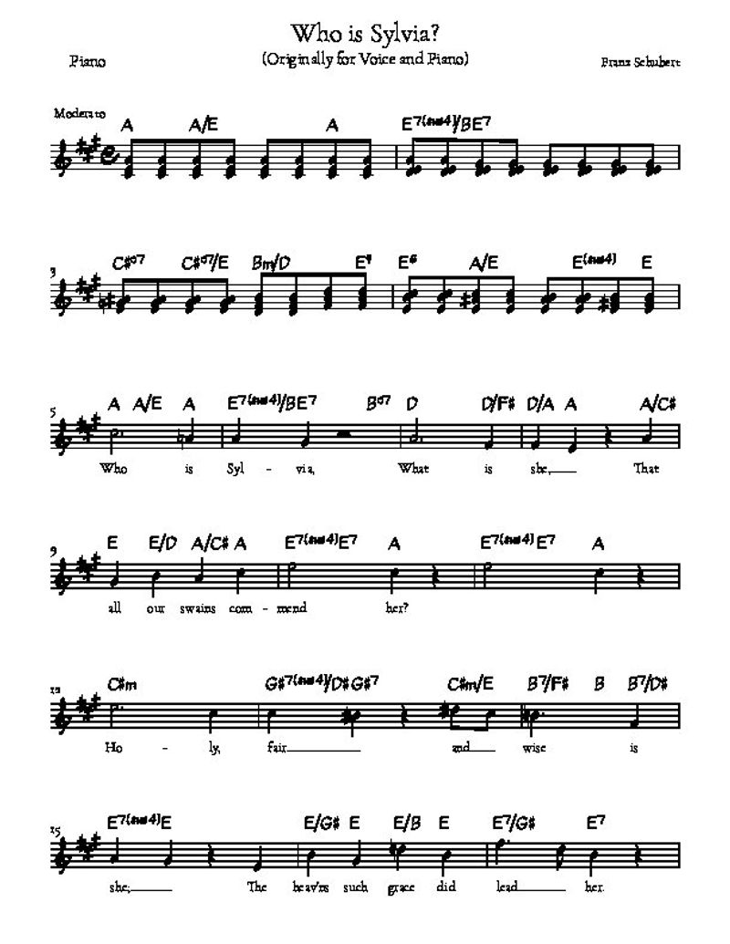 Who Is Sylvia Schubert Piano