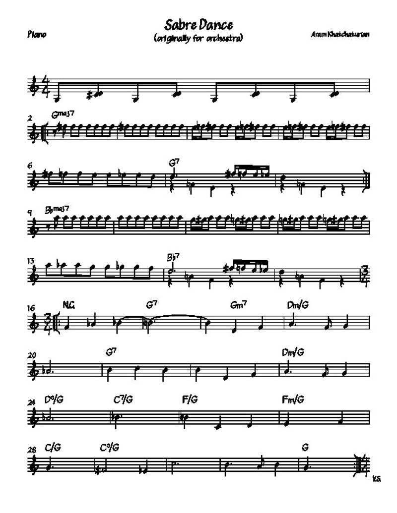 Sabre Dance Khatchaturian