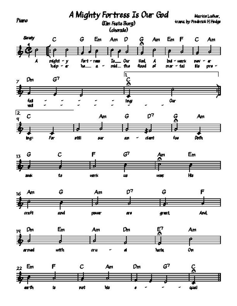 A Mighty Fortress Is Our God