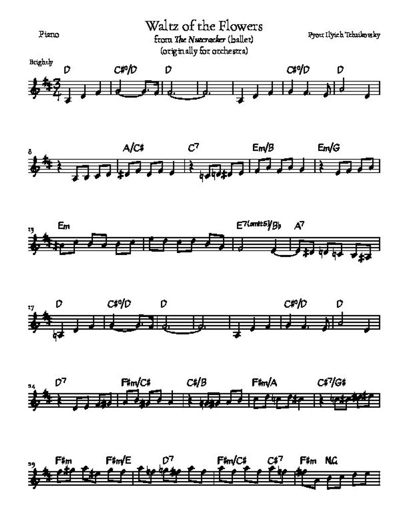 Waltz of the Flowers Tchaikovsky Piano